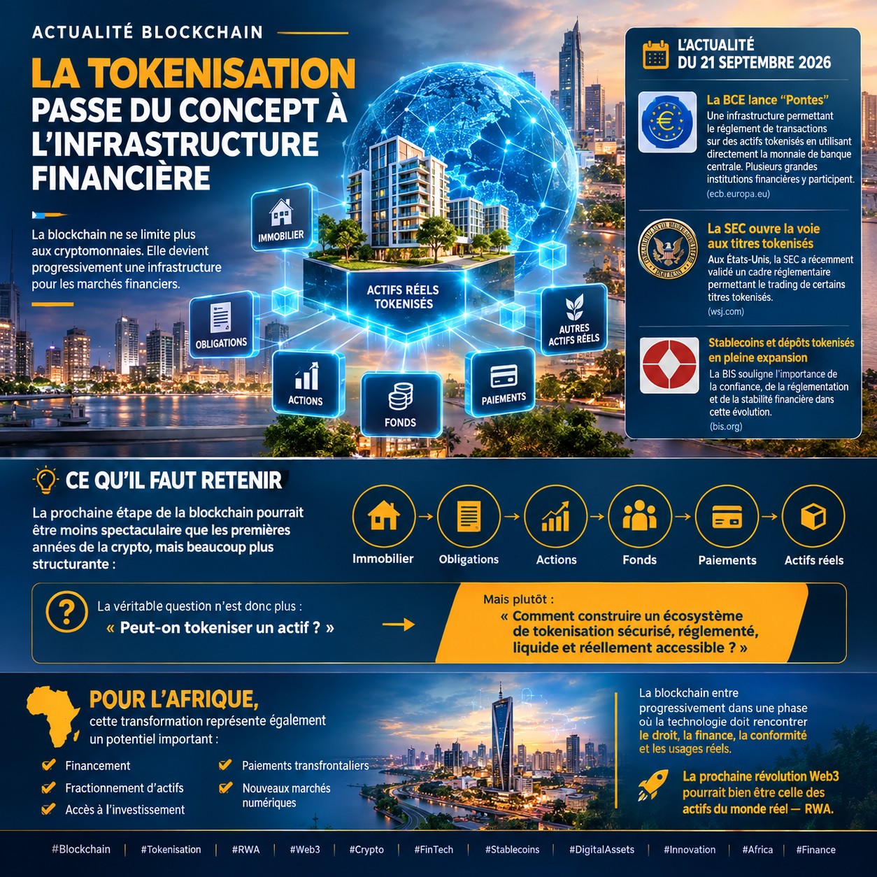 BLOCKCHAIN : LA TOKENISATION PASSE DU CONCEPT À L’INFRASTRUCTURE FINANCIÈRE